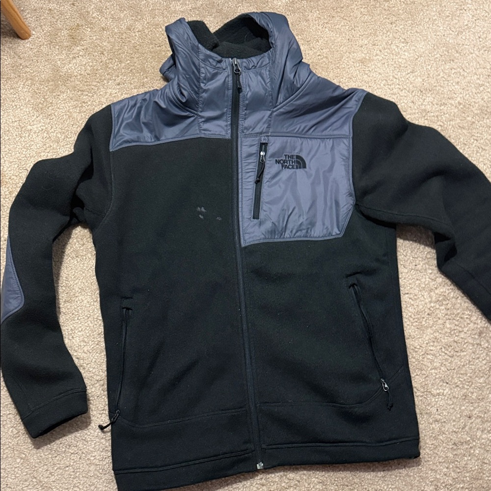 The North Face Black and Dark Gray Fleece Jacket